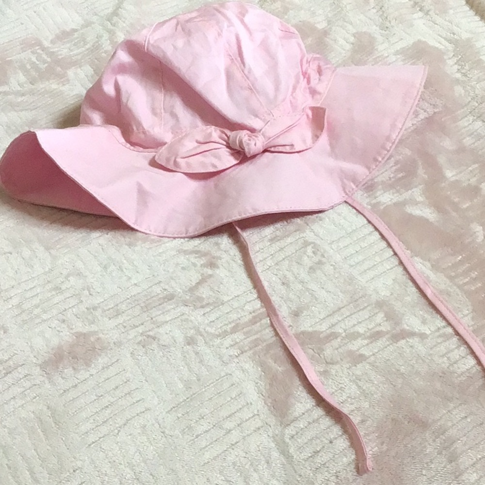 Pink Toddler Sun Hat, Size 2.